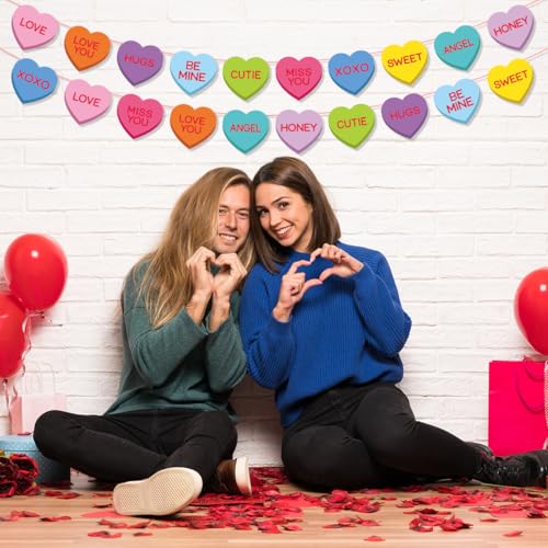 Valentine's Day Heart Garland Banner 2 Pack Hanging Decor