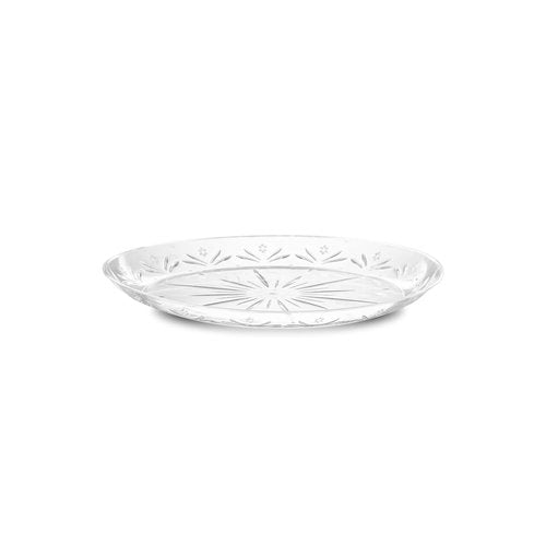 PLASTICPRO Premium Heavy Weight Crystal Clear Disposable Hard Plastic Plate (240, 6'' Inch Plates)