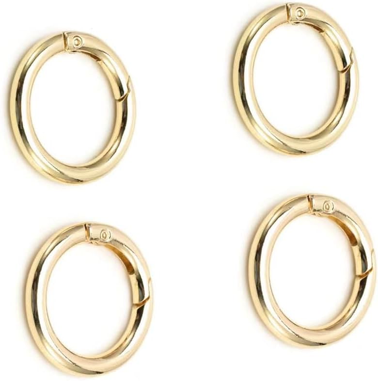 4-Pack 3/4 Inch Gold Keyring Buckles for Bags & Purses