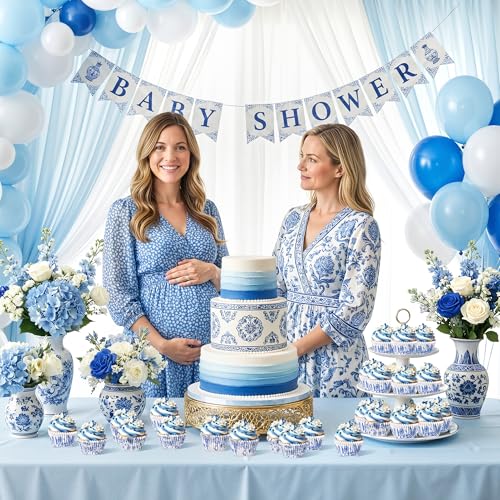 200 PCS Blue Floral Cupcake Liners - Elegant Butterfly Design for Parties