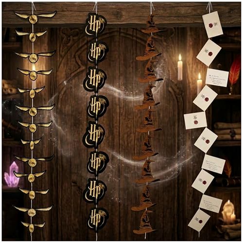 Harry Potter Garland Set - 4 Themed Banners for Party Decor