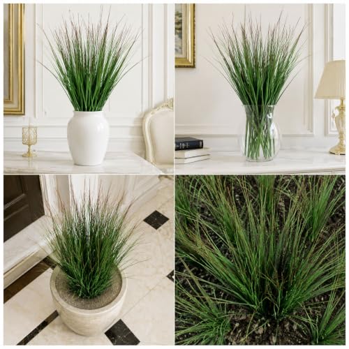 15.7" Artificial Grass Plant - 10 Pcs Realistic Faux Greenery for Indoor & Outdoor Decor
