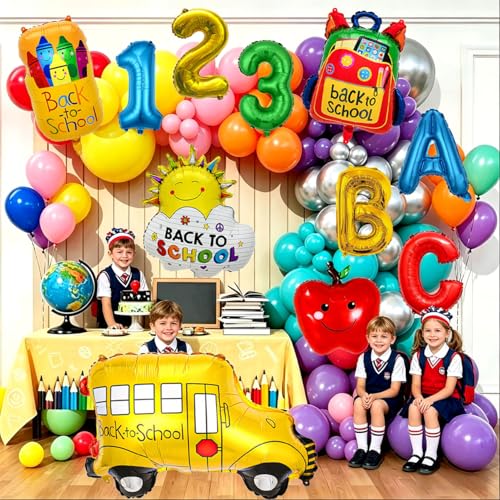 Back to School Balloon Set - 13 Pcs Foil Balloons for Celebration