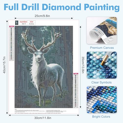 NAIMOER Goat Diamond Art Kit 5D Full Drill 12x16 Inch Beginner Gem Art