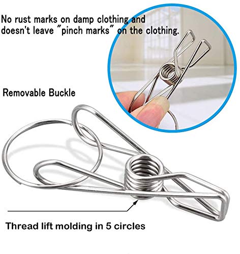 CenYouful Stainless Steel Round Hanging Drying Rack with 20 Clips, Circular