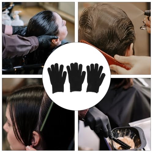 MERRYHAPY Heat Resistant Gloves for Hair Styling 3 Pack Heat Proof Gloves