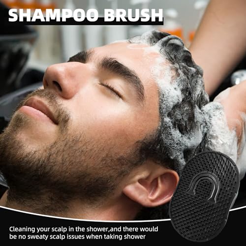 Soft 'N Style Pocket Palm Shampoo Brush 4-Pack Hair Scalp Massager