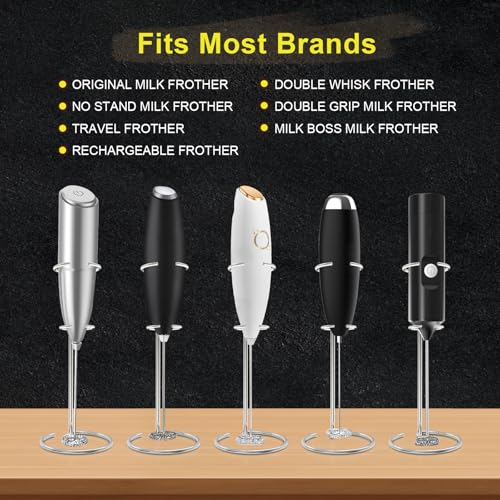 HOMEXUP Milk Frother Stand - Universal Heavy Duty Holder for Handheld Frothers