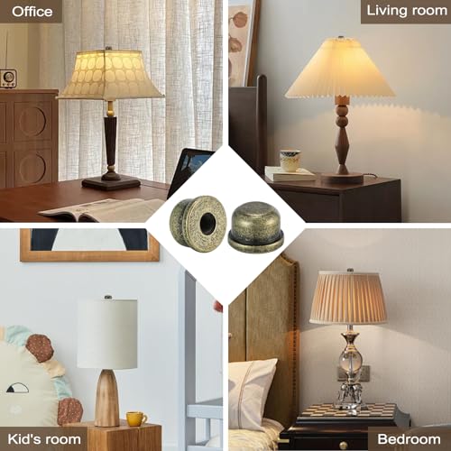 2pcs Solid Brass Lamp Finials 1/4-27 Thread Decorative Knob for Lamp Shade