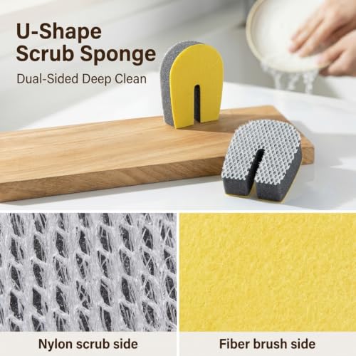 Non-Scratch Strainer Sponge for Cleaning Mesh Screens - 2-Pack