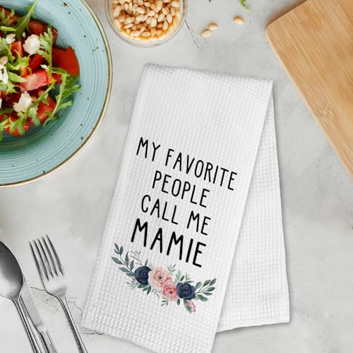 Mamie Kitchen Towels - 16x24 Inch Gift for Grandma from Grandkids