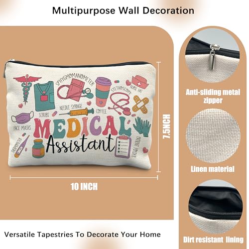 Medical Assistant Makeup Bag Travel Toiletry Pouch Nurse Gift