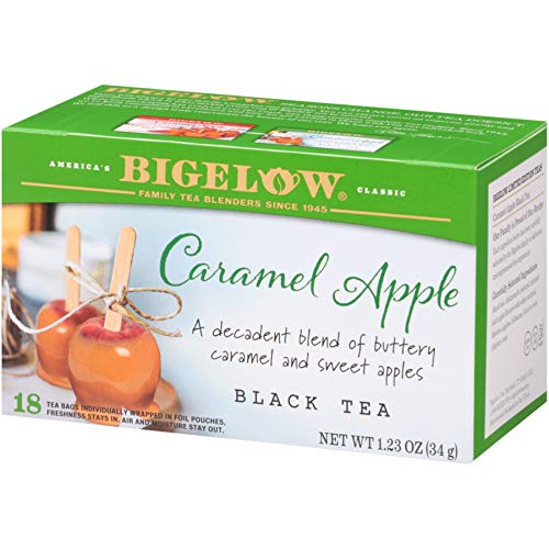 Bigelow Caramel Apple Black Tea Bags - 20 Count Pack of 6, 120 Total Caffeinated Tea Bags