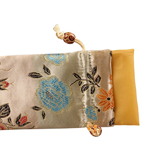 Silk Brocade Drawstring Pouch Set - 6pcs Jewelry & Gift Bags