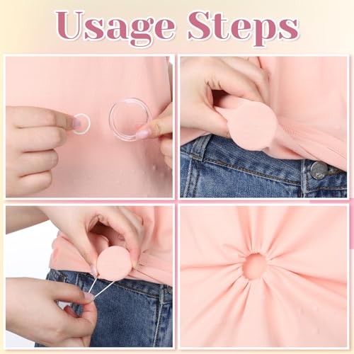 Susade 26PCS Invisible Clothing Cinch Clips with Rubber Bands for Waist Adjustment