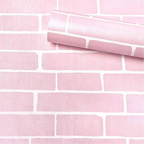 Self-Adhesive Pink Brick Shelf Liner Paper - 17.7" x 118"