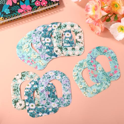 25pcs Adhesive Patches for Omnipod 5, Floral Style Sensor Patches Waterproof & Breathable CGM Overpatch Sensor Cover Compatible with Omnipod 5