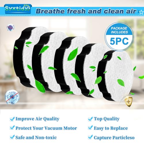 Bissell Powerforce Compact Vacuum Filters - 5 Pack Replacement