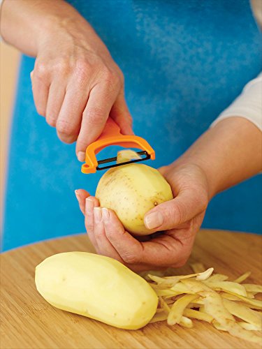 Kuhn Rikon Purple Swiss Peeler with Super Sharp Carbon Steel Blade