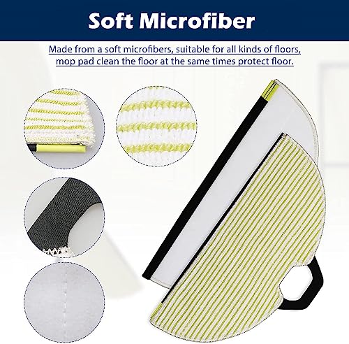 Goodsby 2 Pack Reusable Washable Mop Pads for Shark AI Ultra 2-in-1 Robot Vacuums