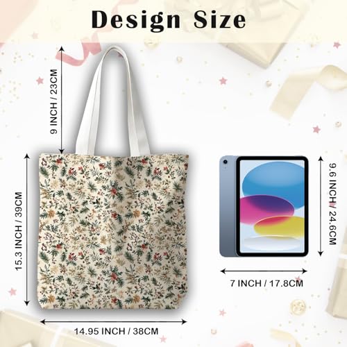 JINYO Preppy Canvas Tote Bag - Reusable Inspirational Shopper