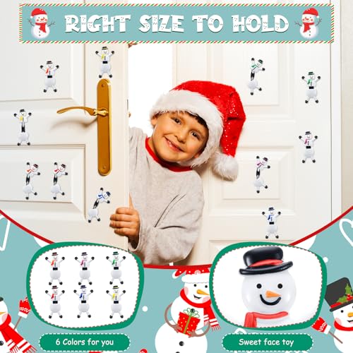 114 Pcs Christmas Sticky Wall Climbing Toys Party Favors Stretchy Snowman