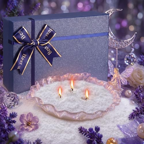 Pearled Scented Candle Kit with Wicks & Wooden Spoon - Summer Night Variation
