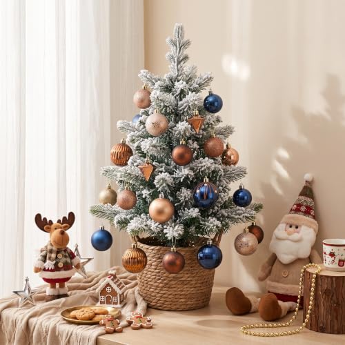 DecorbyHannah 28pcs Christmas Blue Copper Gold Tree Ornament Set - Variation of THIS listing