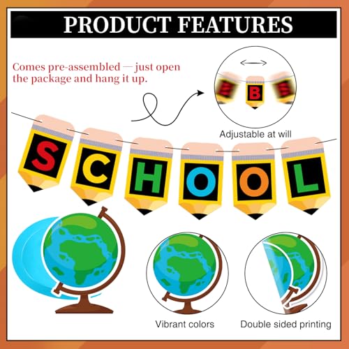 Welcome Back to School Banner Kit - Pencil Design Classroom Decor