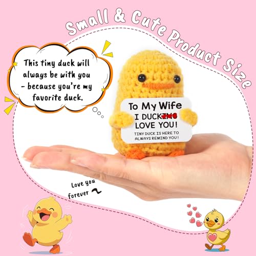 I Duck Love You! Handmade Knitted Wife Gift for Birthday, Anniversary, Christmas