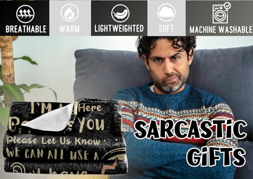 Sarcastic Gift Blanket for Women Men - Flannel Plush Throw 50x65 Loading
