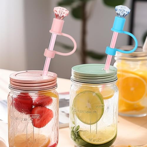 Silicone Diamond Straw Cover for 30/40oz Tumblers - 10mm Yellow