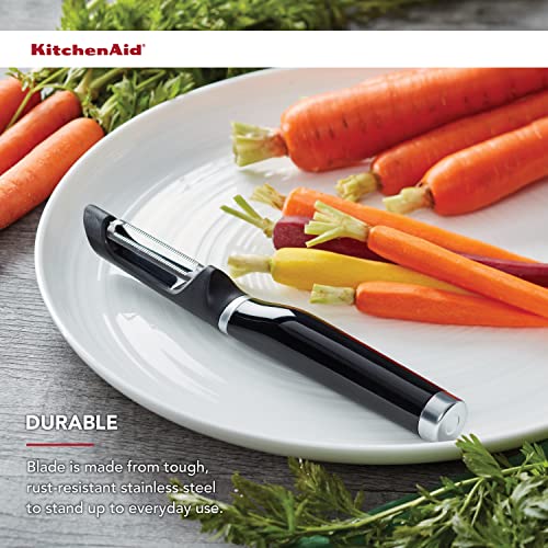 KitchenAid Euro Peeler, Double Edge Serrated Blade, Black - Pack of 12