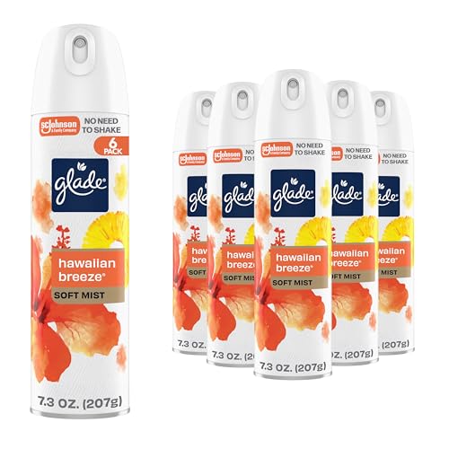 Glade Hawaiian Breeze Air Freshener Spray, 7.3 Oz, 6 Count