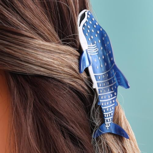 Blue Whale & Shark Hair Clips Animal Jaw Clips Barrettes