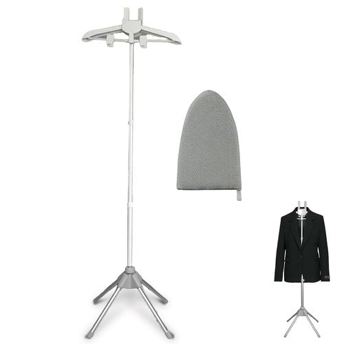 SNJGDA Garment Steamer Rack with Ironing Gloves for Clothes, Foldable Garment & Clothes Drying Rack, Adjustable Height, Garment Hanger Drying Rack for Including Ironing Gloves, Clothes Rac (Grey)