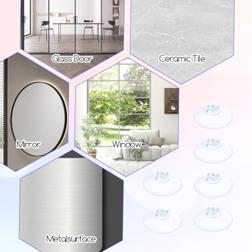 30Pcs Mini 2cm Suction Cups - Clear PVC for Home & Office Use