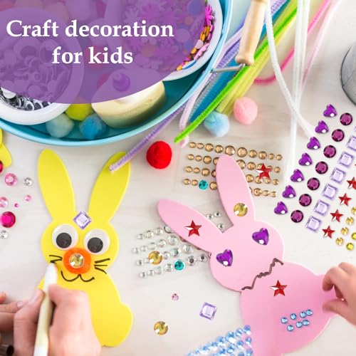 Rainbow Face Gems & Eye Rhinestone Stickers - 4 Sheets Crystal Body Jewels