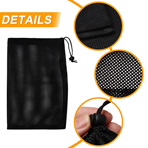 10-Pack Nylon Mesh Drawstring Bags, 8 x 11.4 Inch Travel Laundry Organizers