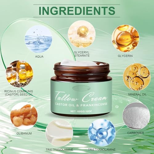 Tbexem Grass-Fed Tallow Moisturizer with Frankincense and Castor Oil