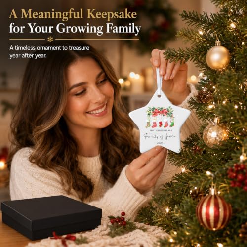 Personalized Our First Christmas as a Family of Five Ornament 2026