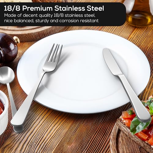 28-Piece Stainless Steel Flatware Set for 4 - Elegant Silverware Collection