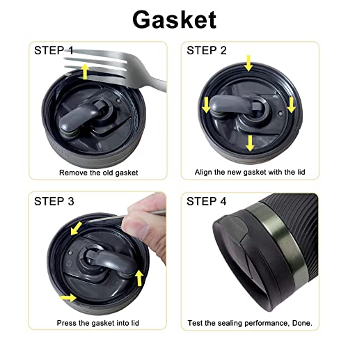 BOSORIO Replacement Gaskets & Stoppers for Contigo Snapseal Mugs
