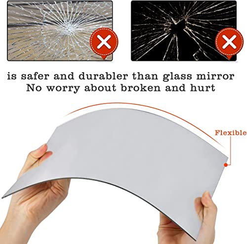 4x6 Acrylic Mirror Tiles - 10 Pack Self-Adhesive Wall Decor