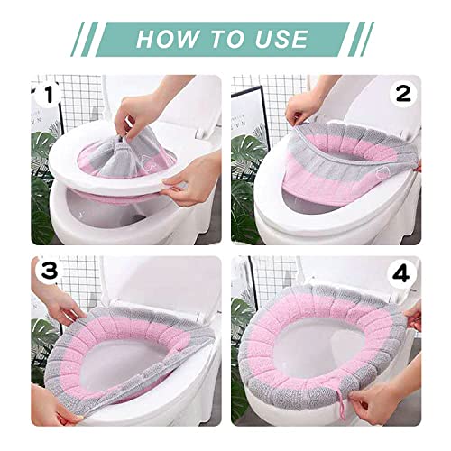 Multicolour Stretchable Washable Toilet Seat Cover Pad Guojanfon - Comfortable Bathroom Accessory