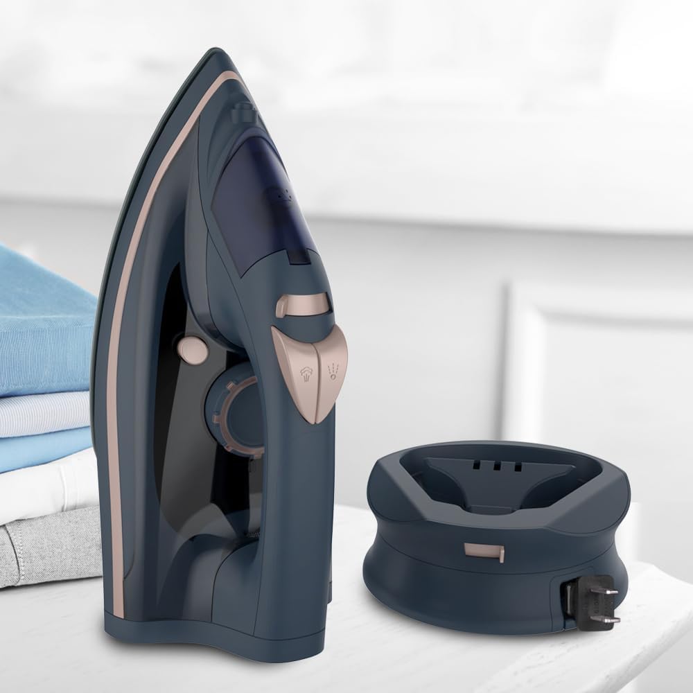 Martisan Cordless Iron - 1500W Wireless Rapid Heating with Ceramic Soleplate & Retractable Cord