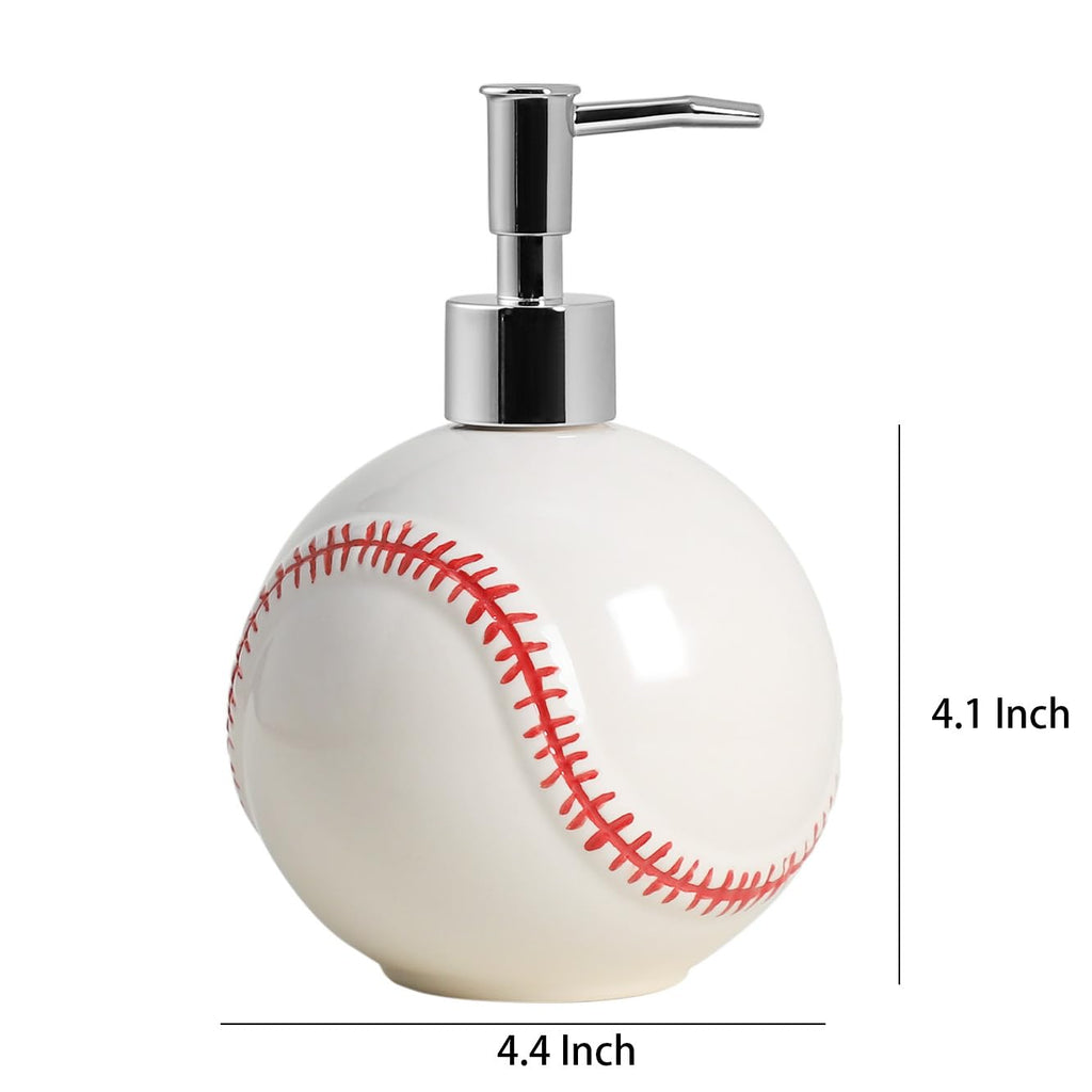 Colias Wing Baseball Shape Soap Dispenser, Plastic Pump, Refillable Lotion Soap Bottle, Lotion Bottle, Hand Soap Dispenser