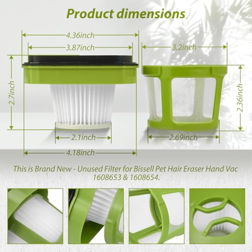 HASMX Replacement Vacuum Filter for Bissell Pet Hair Eraser (1)