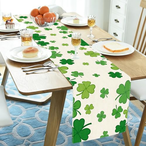 St. Patrick's Day Table Runner - 13x72 Inch Holiday Decor