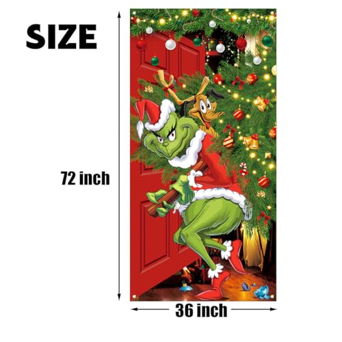 Christmas Banner 71x35in Holiday Party Home Decor for Festive Events